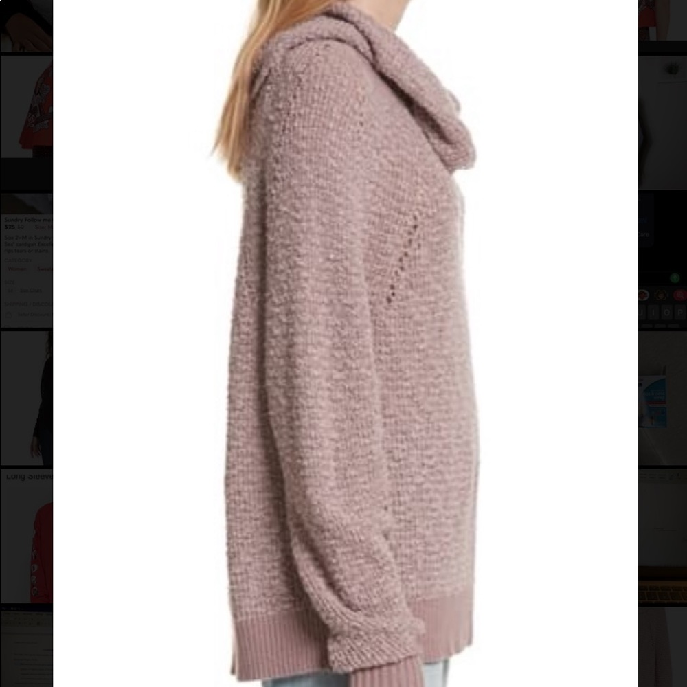 Free People By Your Side Sweater in Muave Small - Picture 3 of 12